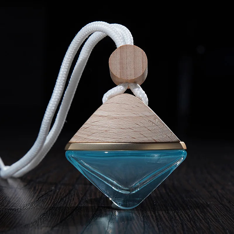 Perfume Bottle Glass Air Freshener Car Fragrance Ornament Pendant Hanging Mini Auto Ornament Essential Oils Diffuser Bottle