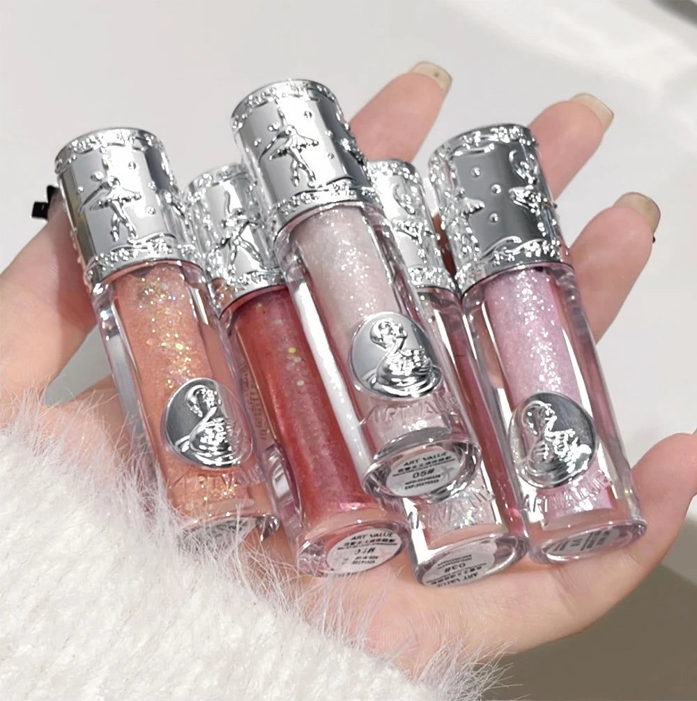 Balletism Glitter Liquid Eyeshadow Pearly Fine Shimmer Long Lasting Sparkling High Gloss Sequin Eye Shadow Lying Silkworm Makeup