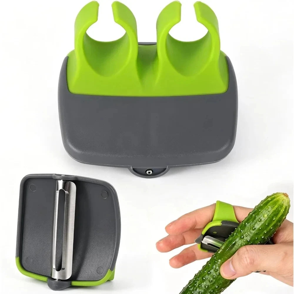 Camping Picnic Kitchen Gear Black Green Vegetable Fruit Peeler Portable Food Prep Peeling Tool For Indoor & Outdoor Cooking