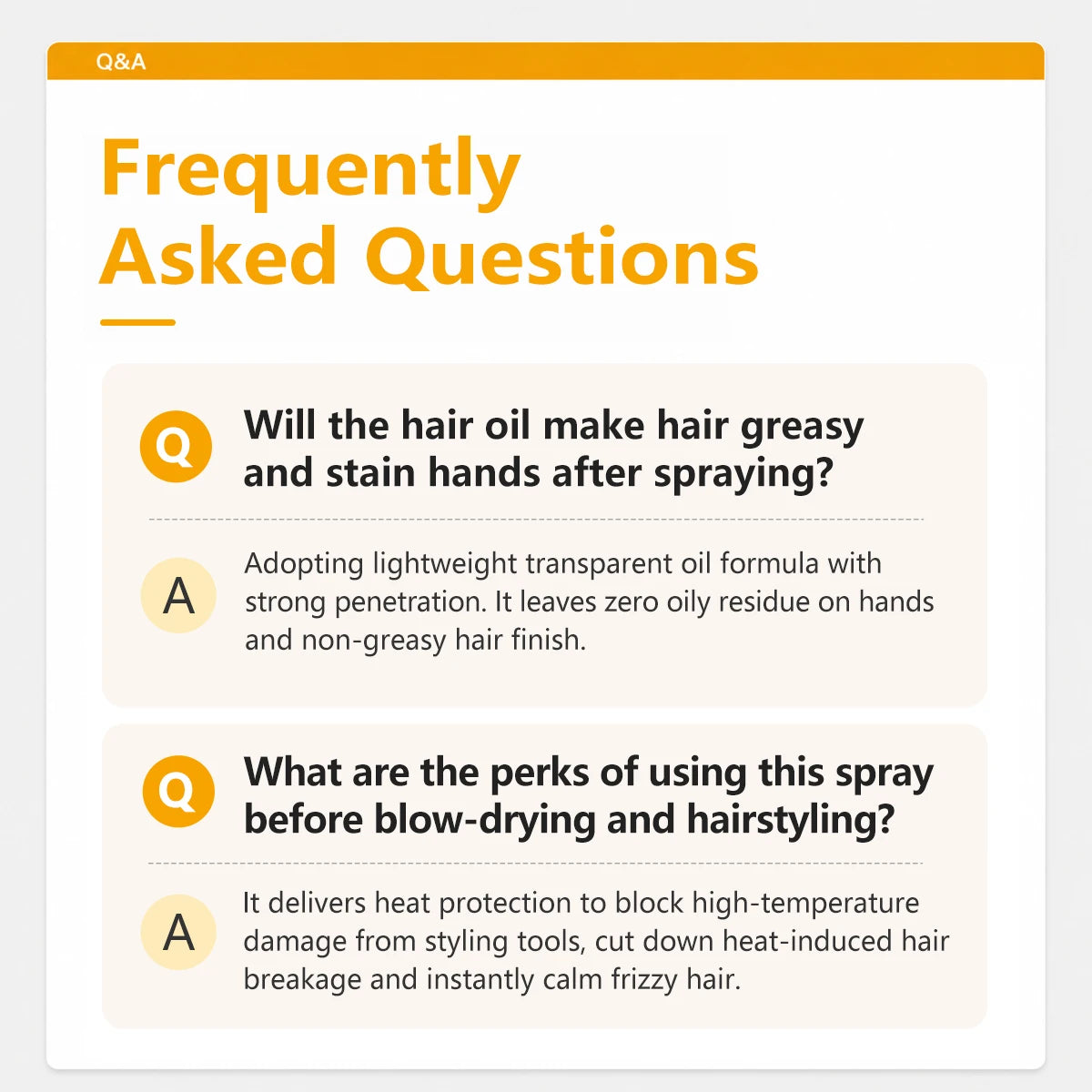 PURC Keratin Hair Oil Spray Salon Keratin Infusion Anti-Frizz Repair Shiny NonGreasy Lightweight 72H Smooth Dry Frizzy Hair Mist
