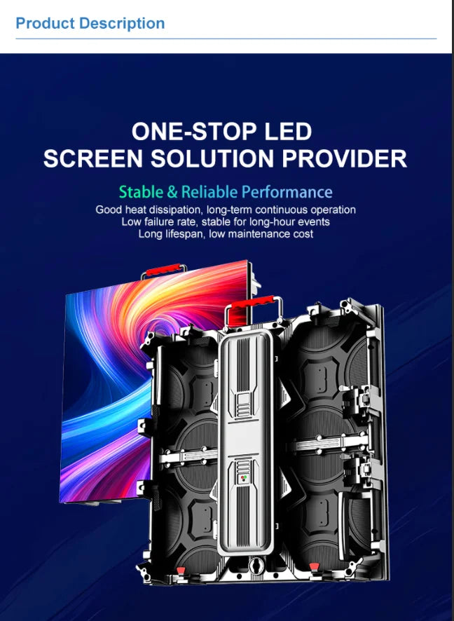 P2.6 High Bright LED Stage Display 500*500mm Die Cast Rental LED Screen for Music Festival School
