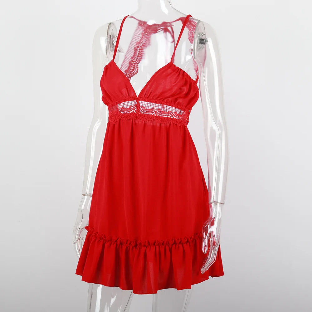 Sexy Strapless Floral  Waist Dress Cross-Border Elegant Cotton Blend Wrap Chest Style No Sleeve Summer New Arrival