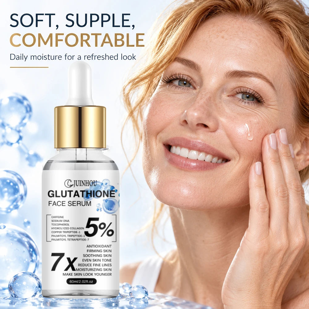 JUINHOU Facial Serum Glutathione Essence Deep Hydration Brightening Serum Reduce Dullness Firming Skin Care For All Skin Types