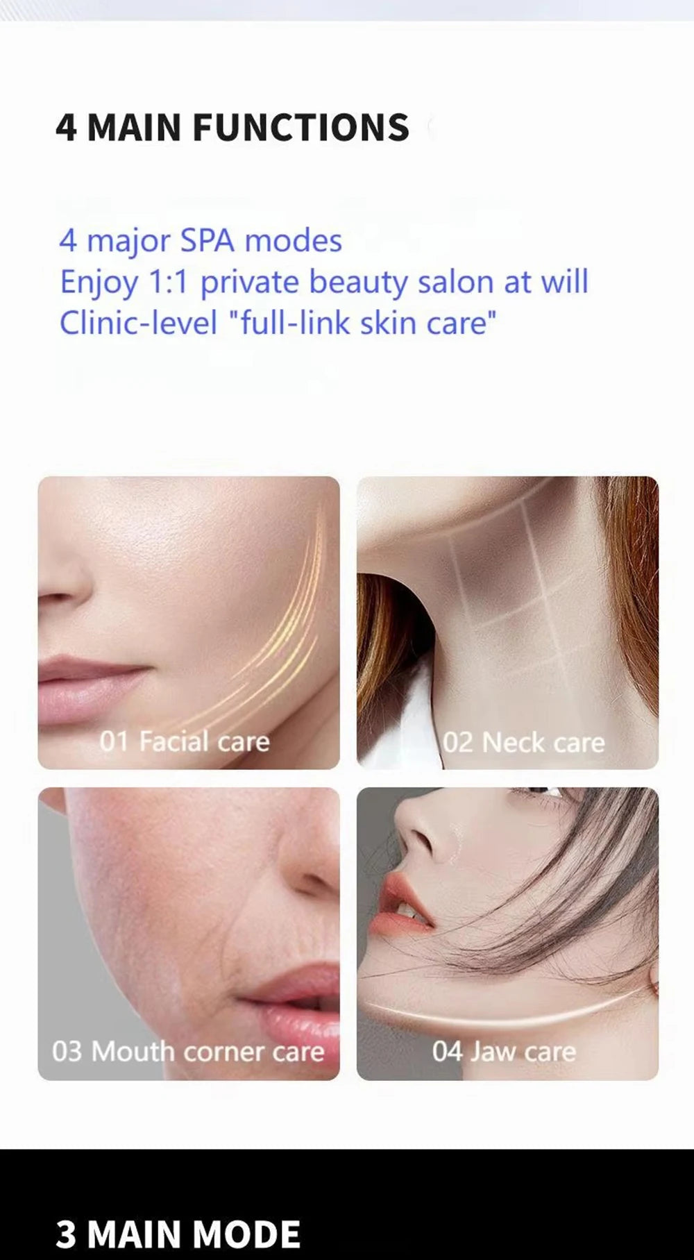 NEW Multifunctional Facial Skin Care Beauty Massager Electric Facial Massage Device Clean Face Skin Rejuvenation Lifting Tighten