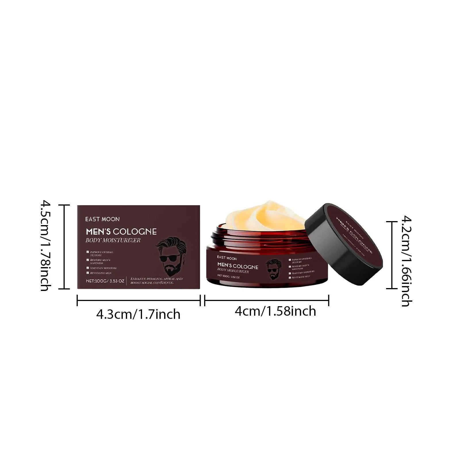 Men's Cologen Body Moisturizer Deep Nourishmen Long-Lasting Fragrance Fast Absorb Non-Greasy Woody Scented Body Lotion Skin Care