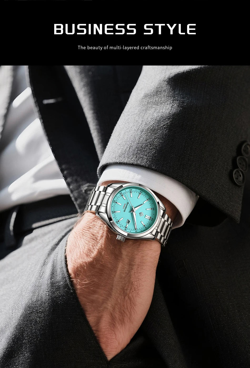 BANGWEI 2025 Business Men's Watch Waterproof Stainless Steel Quartz Watch Luminous Fashion Calendar Watches for Men Reloj Hommes