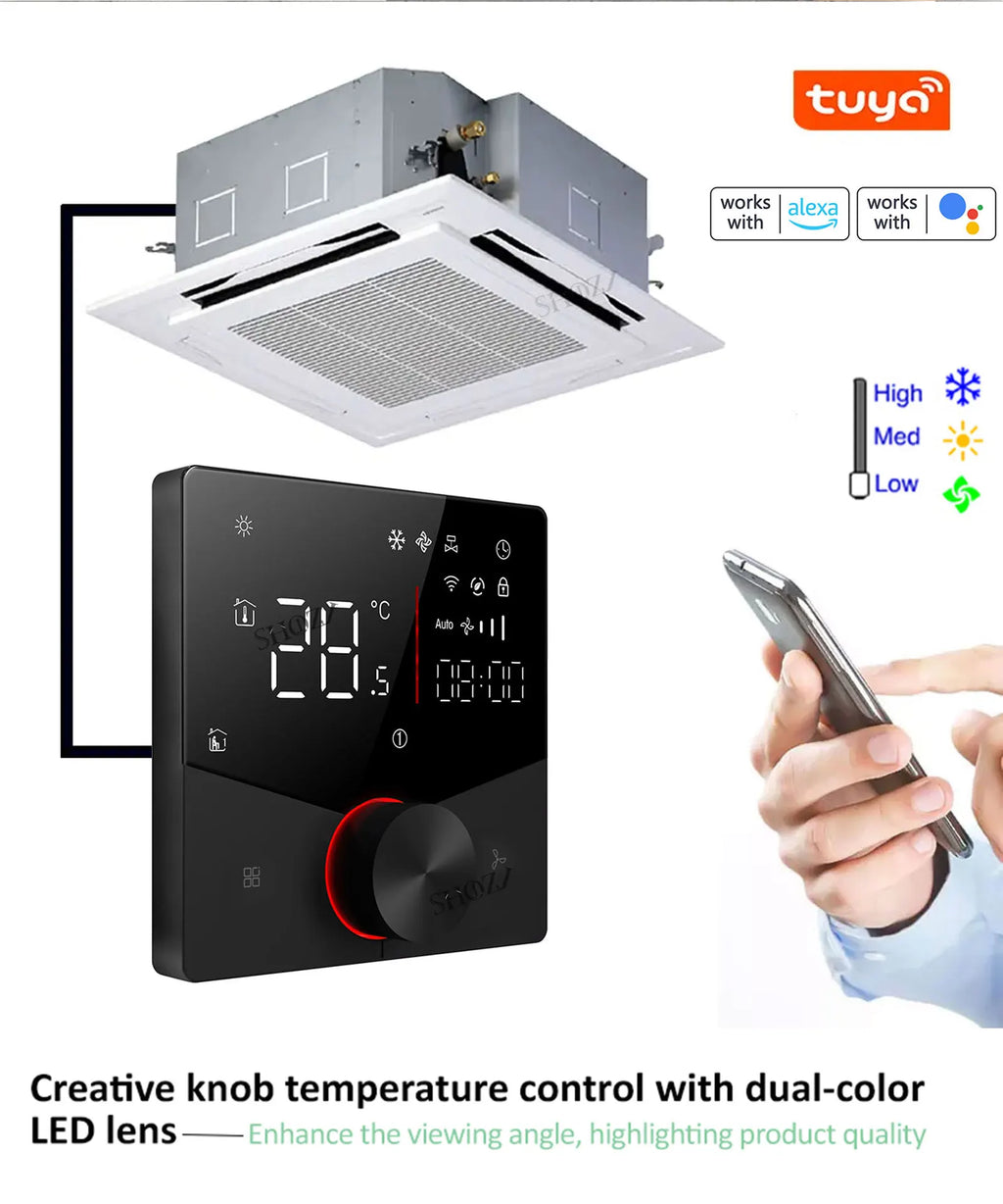 EU 24V 220V WIFI Smart Air Conditioner Thermostat Temperature Controller for Cooling Heating Programable Thermostatic Valve