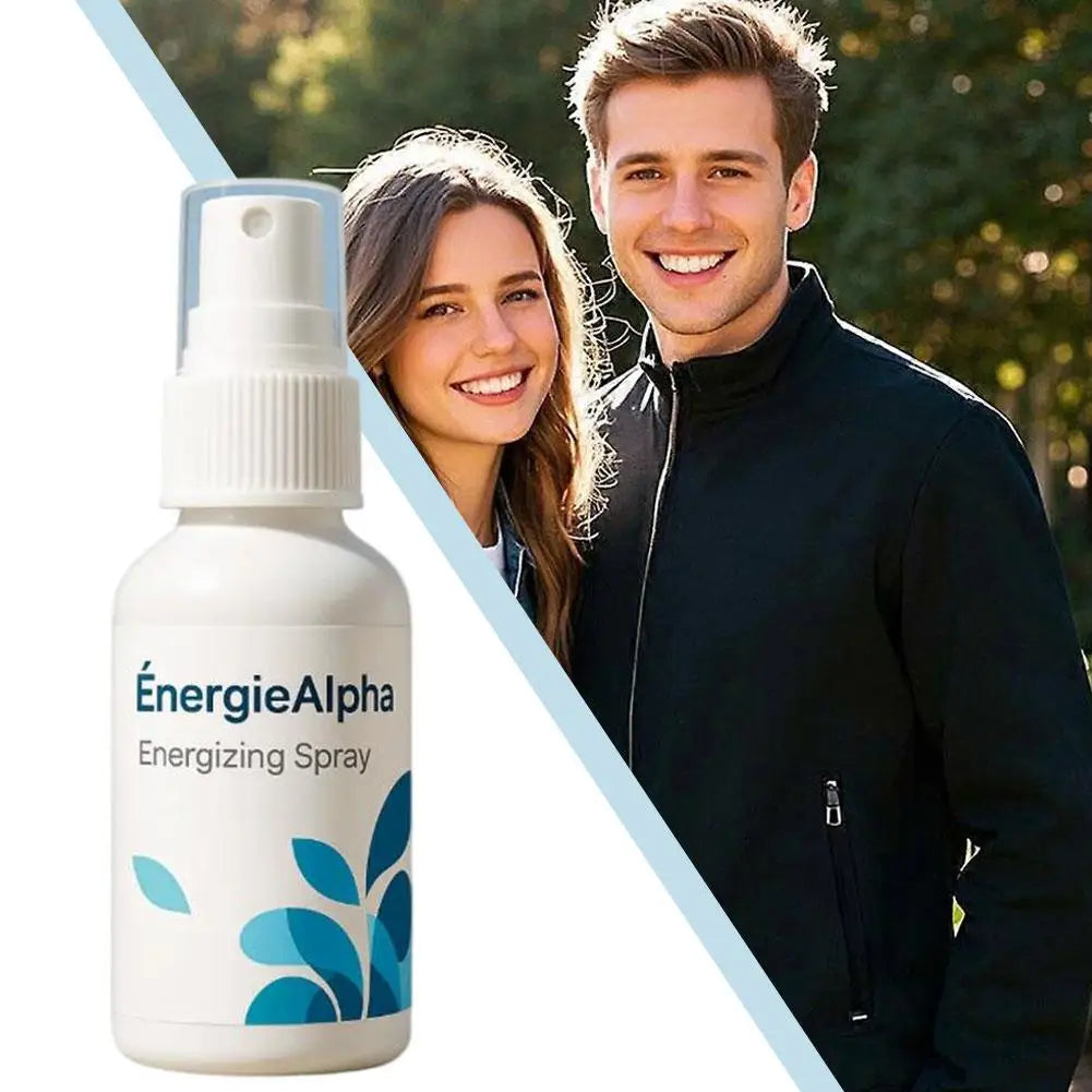 Male EnergieAlpha Energizing Active Energy Spray - Long-Lasting Fragrance & Oil Control, Portable for Confidence Boost Anytime