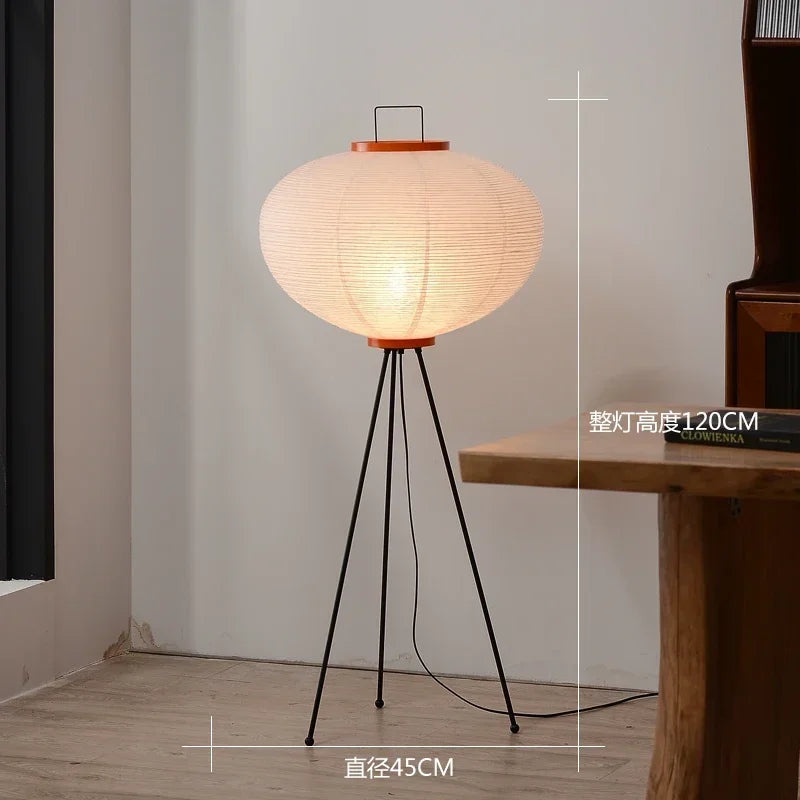 Akari Noguchi Lamp Yong Floor Lamp Japanese Designer LED Rice Paper Lantern Bedside Study Hotel Art Decor Standing Lamp