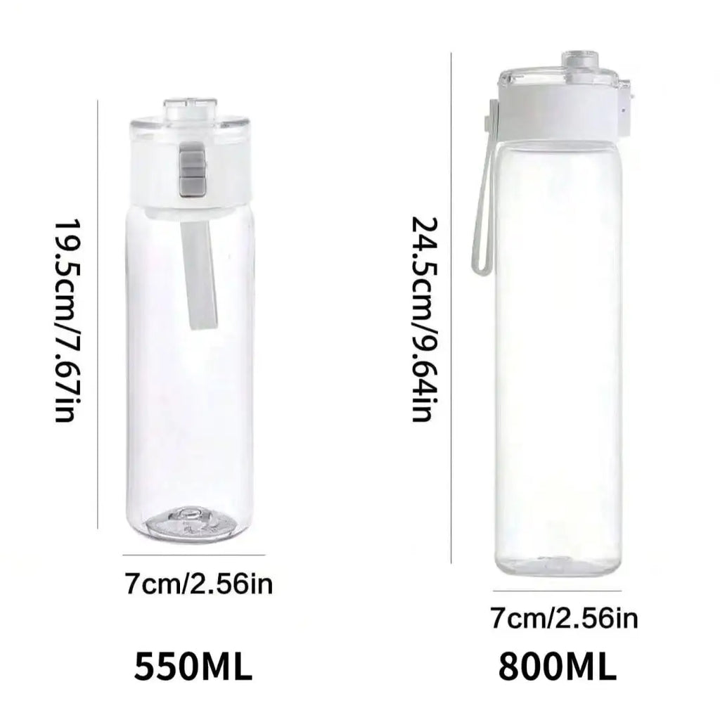 Portable Plastic Water Bottle Sports Fitness Large Capacity Transparent Cup with Tea Compartment Outdoor Anti-drop Water Bottle