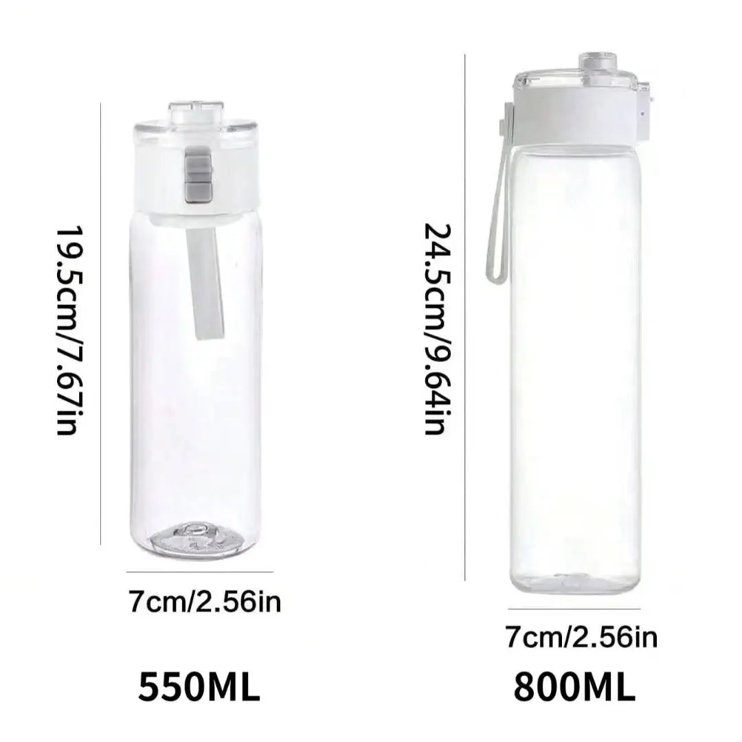 Portable Plastic Water Bottle Sports Fitness Large Capacity Transparent Cup with Tea Compartment Outdoor Anti-drop Water Bottle