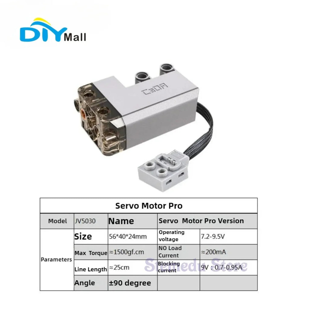 CaDA MOC Power Servo Motors Pro Compatible with  Building Blocks Power Functions Car Truck Model Upgrate Technical Parts