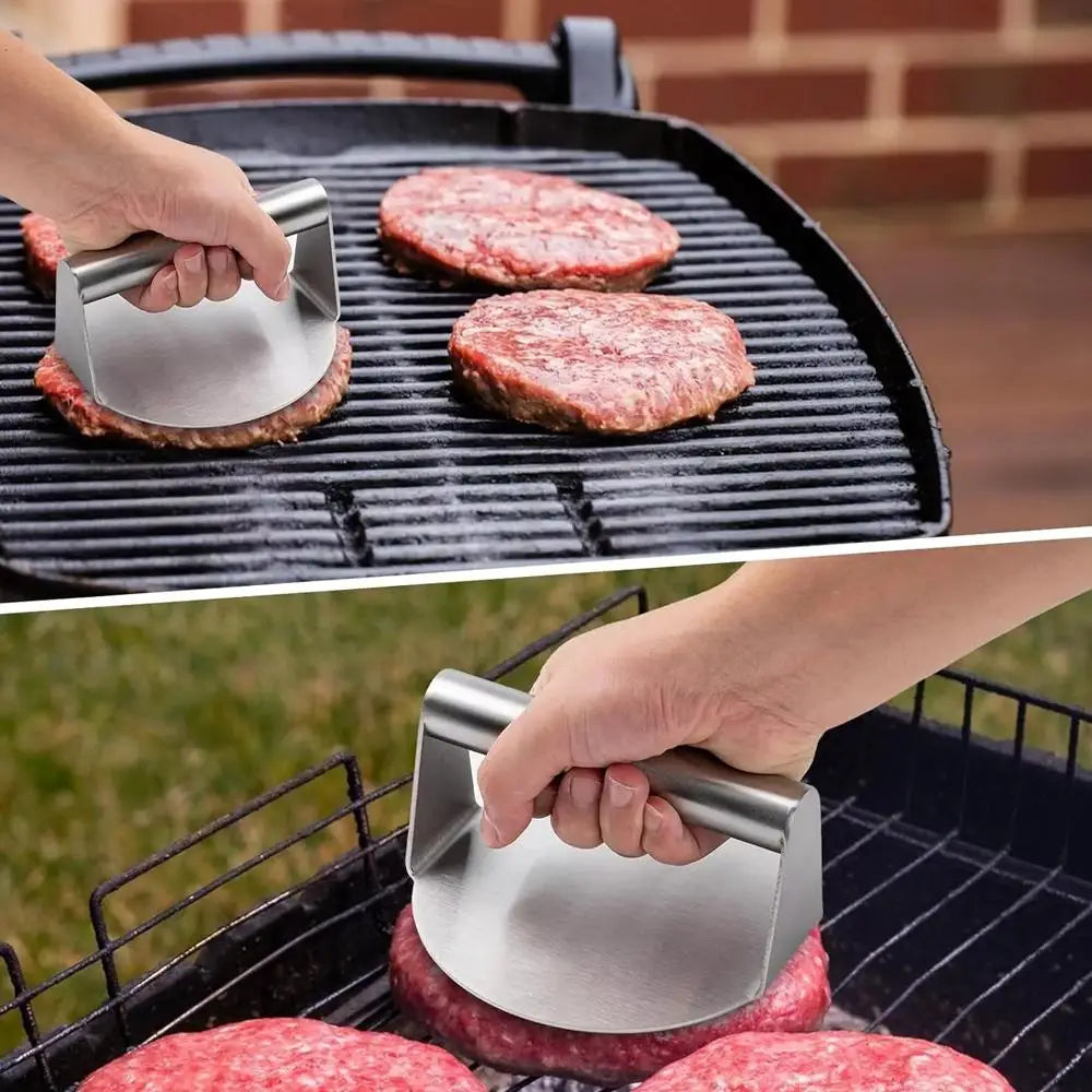 Hamburger Meat Press Mold Stainless Steel Smash Burger Press Patties Maker Meat Masher Deli Meats Tool Kitchen Gadgets Accessori