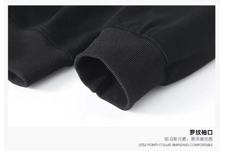 Big Size Clothing Store Sweatshirt Men Half Turtleneck Zip-up Long Sleeve Pullover Male Loose Fit Spring Autumn Large Plus 10XL