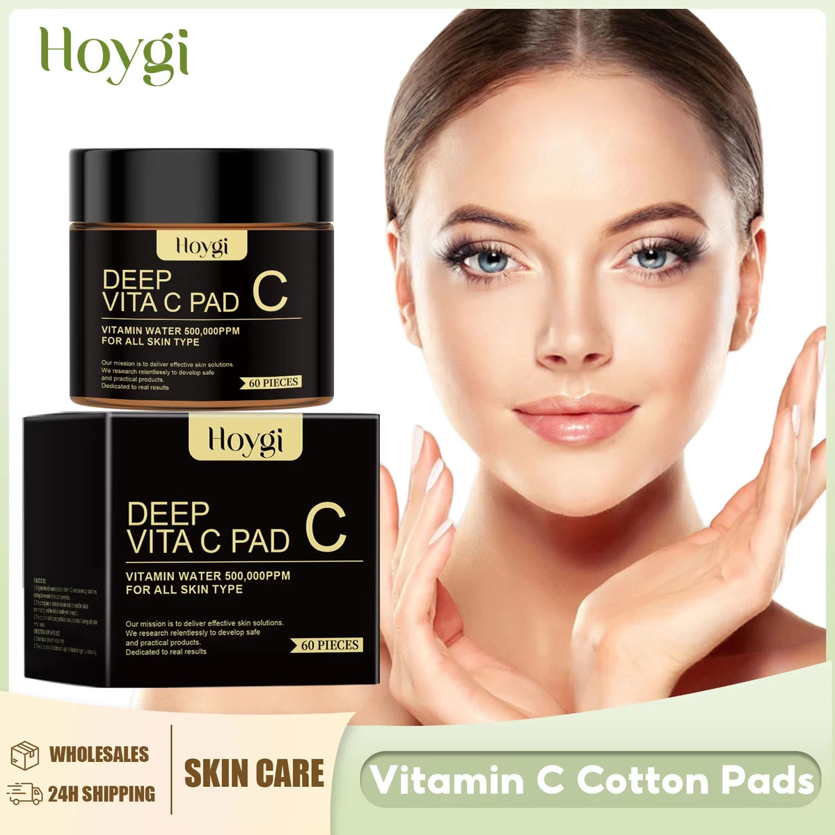 Vitamin C Pads Exfoliating Acne Remover Brightening Improve Skin Gloss Shrink Pores Oil Control Moisturize Nourishing Skin Care
