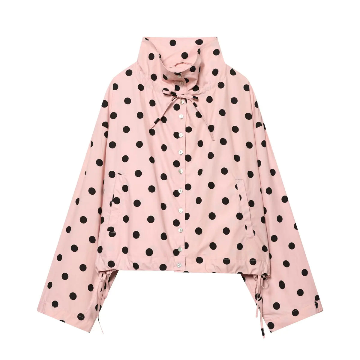 KONDALA Vintage Pink Polka Dot Pink Women Elegant Shirt Fashion 2026 Single Breasted Shirt Chic Night Party Fall Female Blouse