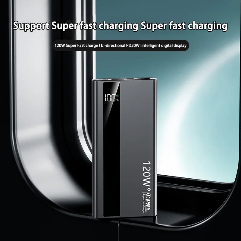 500000mAh PowerBank 120W Super Fast Charging Portable External Battery Powerbank for iphone Huawei 50000mAh/30000mah