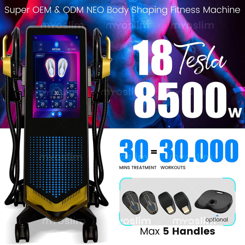 MYOslim Neo EMS RF Body Sculpting Machine 8500W 200HZ Muscle Stimulator Shaping Fitness Beauty Device