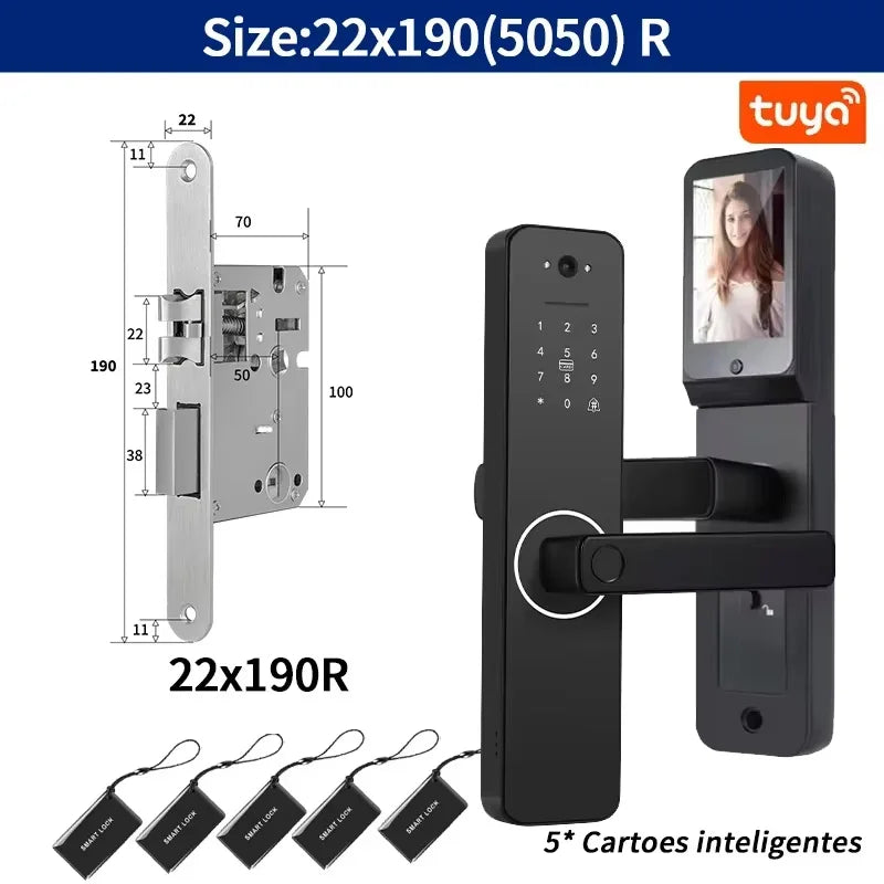 DSKDFTY Tuya wifi Smart Door Lock Digital Electronic Lock Remote APP Fingerprint Password RFID Unlock For Home house