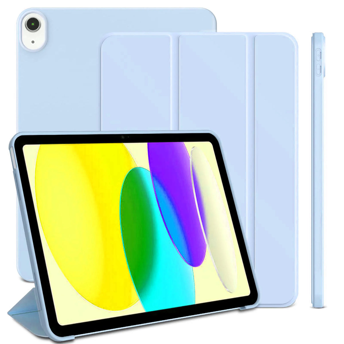 Case for iPad (A16) 11 2025 11th Generation /10th Generation 10.9 2022 Tri-fold Stand Flip Cover with Soft TPU Back Shell