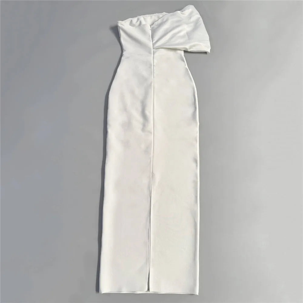Women Sexy Off Shoulder Bandage Dress Beading Patchwork Clothes Club Party Celebrity Elegant Dresses
