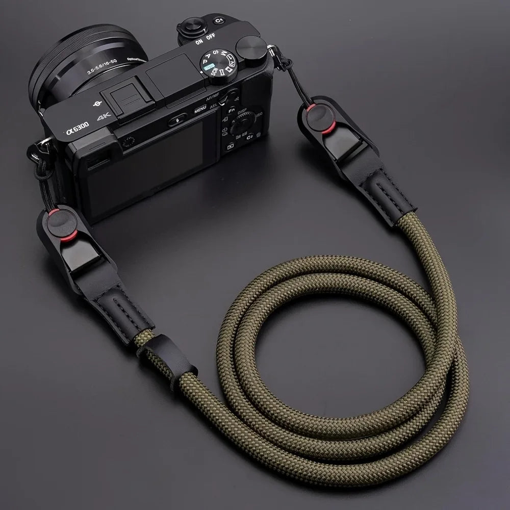 Quick Release Round Rope Camera Strap Fast Detachable Shoulder Strap DSLR Mirrorless Camera Adjustable Camera Neck Strap