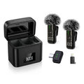 Wireless Lavalier Microphone, AI Noise‑Reduction Lapel Mic With Charging Case, Plug‑and‑Play for iPhone Android Vlog Live Stream