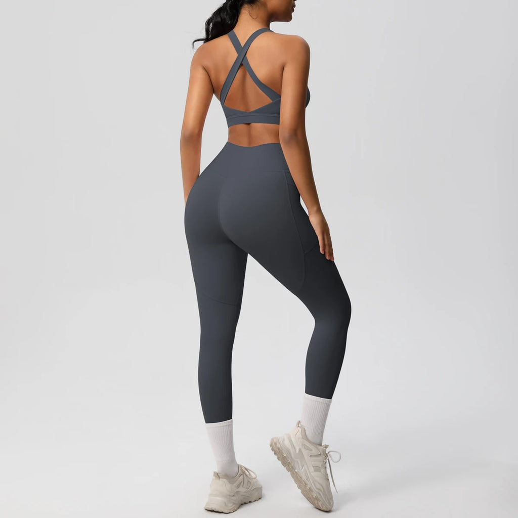 Yoga Suit Sports Set Womens Sportswear Sports Women's Yoga Bra Tummy Control Slimming Booty Leggings Women's Tracksuit