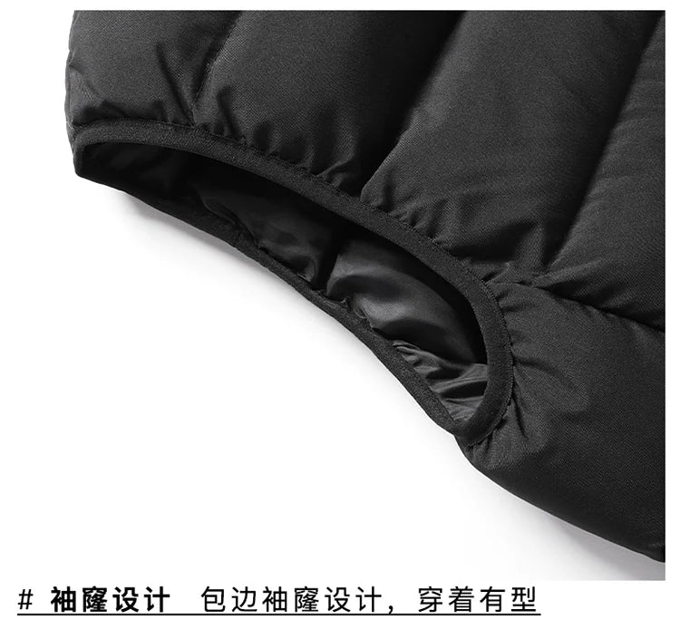 Male Stand Up Collar Vest Men Fashionable and Casual Waistcoats Thick New Vest for Autumn and Winter Men Cool and Warm Clothes