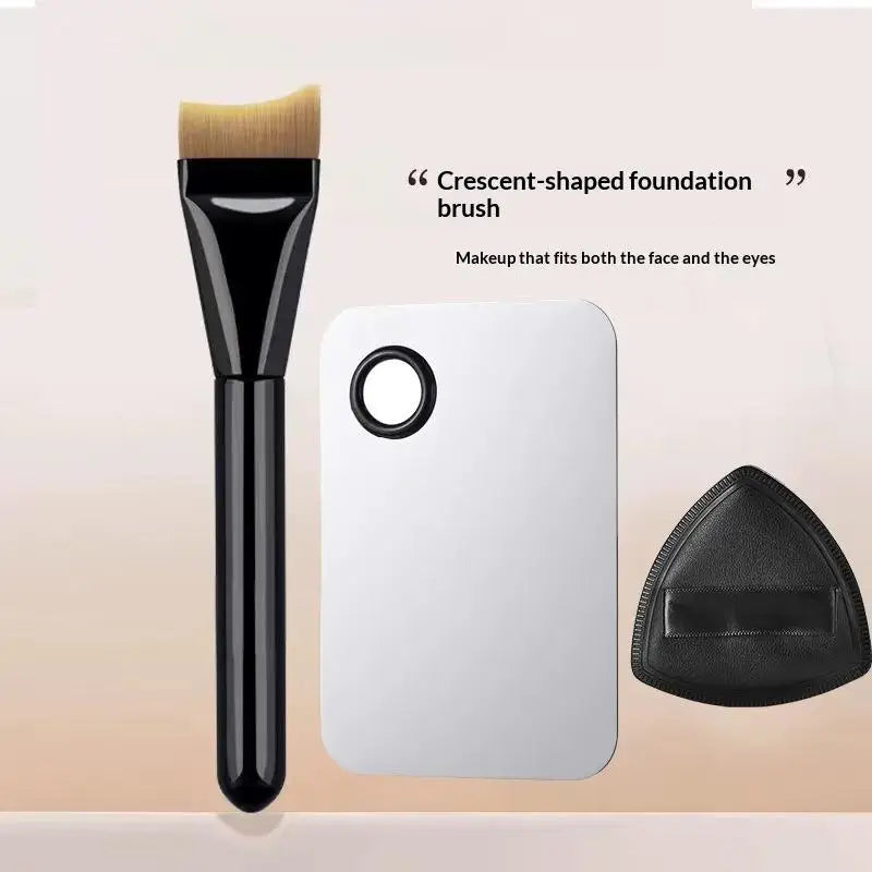 Makeup Foundation Brush Mixing Palette Stainless Steel Foundation Lipstick Eye Shadow Mixer Palette With Spatula MakeUp Set