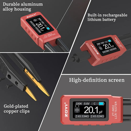 -MD2 Digital Smart Tweezer Meter for Resistance Capacitance Inductance Intelligent Digital Tweezers Calibration Board Beauty