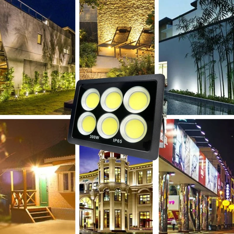 COB Flood Light 300W 200W 100W 50W Outdoor Lighting LED Floodlight 220V Spotlight IP65 Modern Waterproof Outdoor Led Garden Lamp