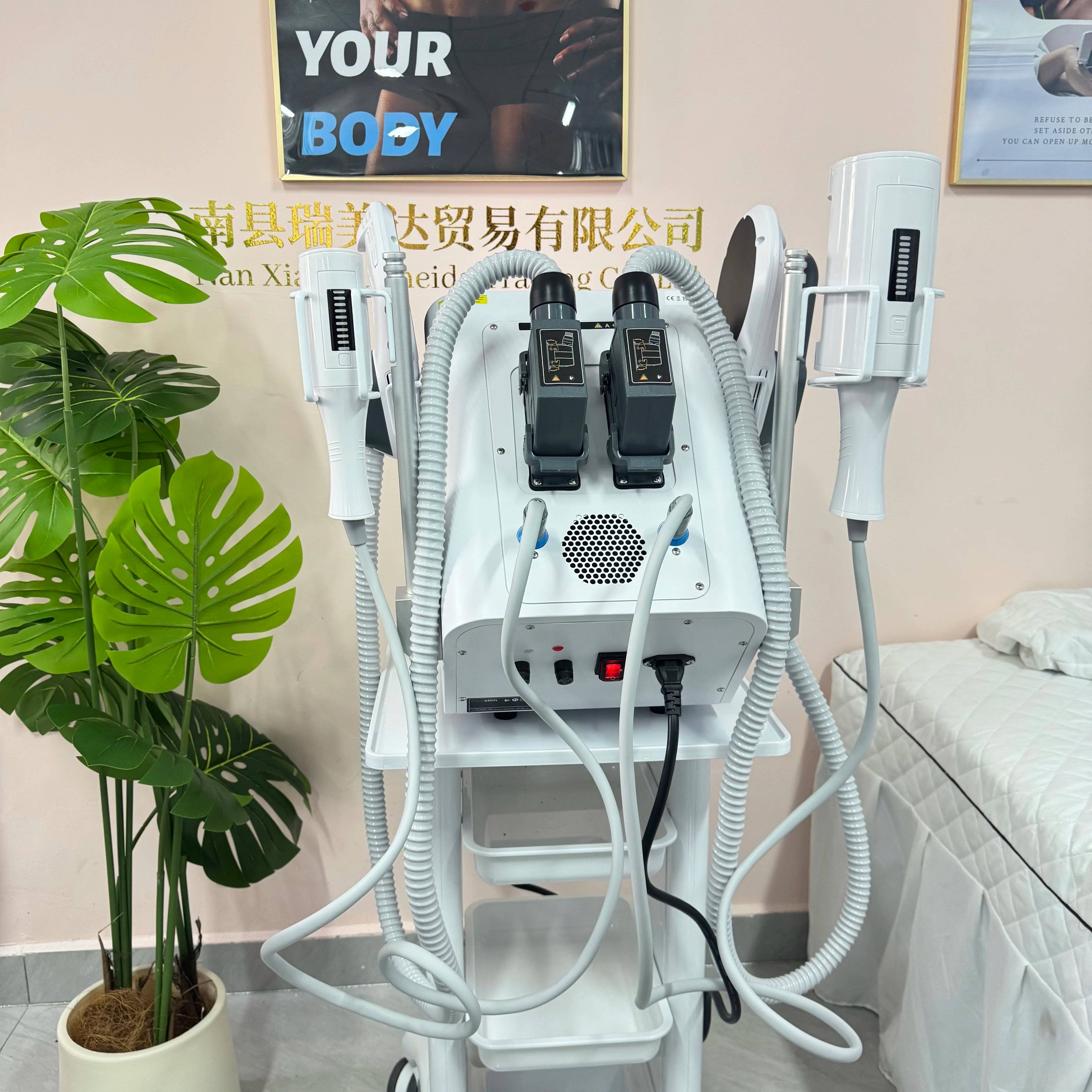EMS RF 6500W 2 in 1 Body Sculpting Machine Electromagnetic Roller Massage Slimming Contouring Muscle Toning Salon Spa Home Use