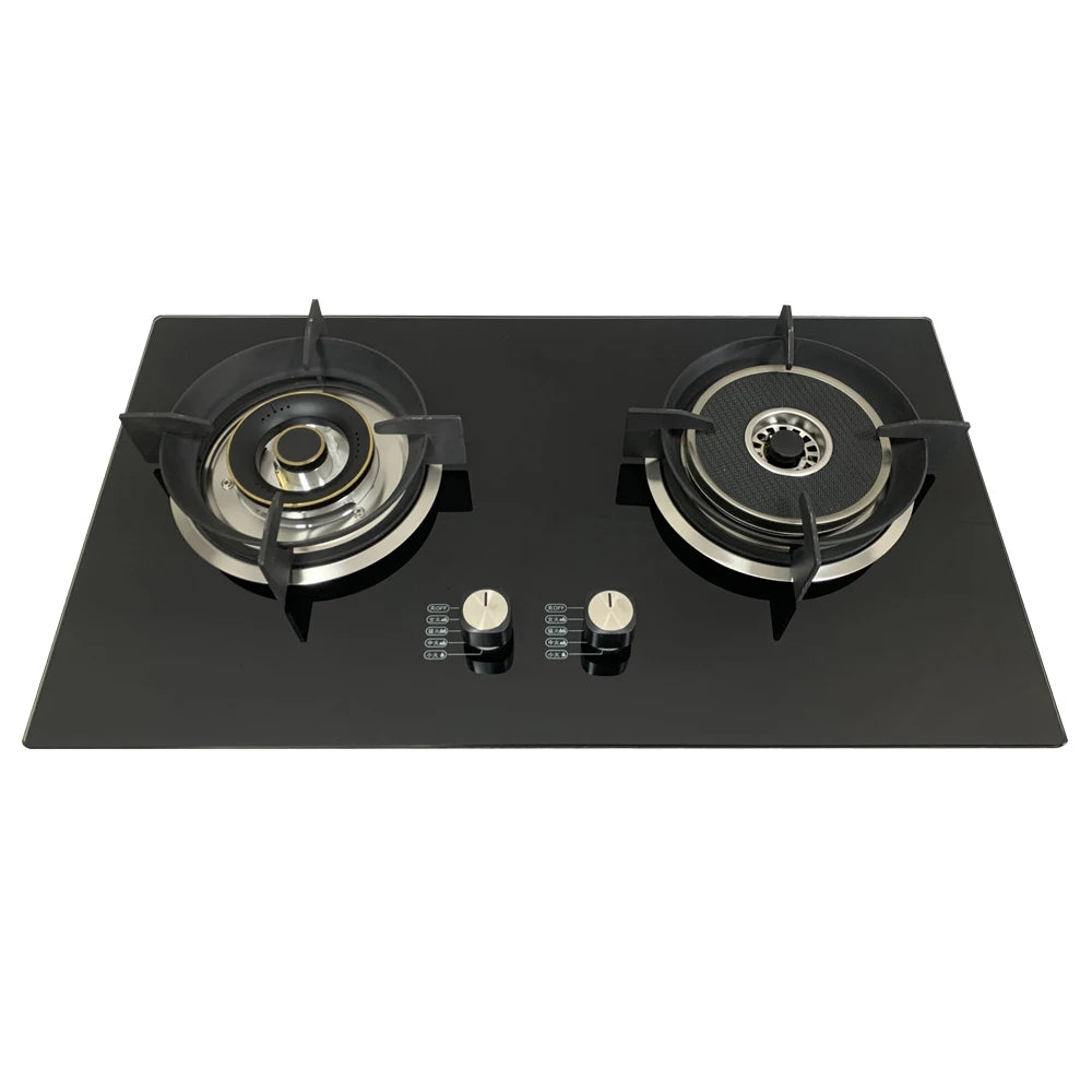 2021 Hot New Release Kitchen appliance Cooktops tempered glass cooking stoves burner built in induction  gas stove with 2 burner