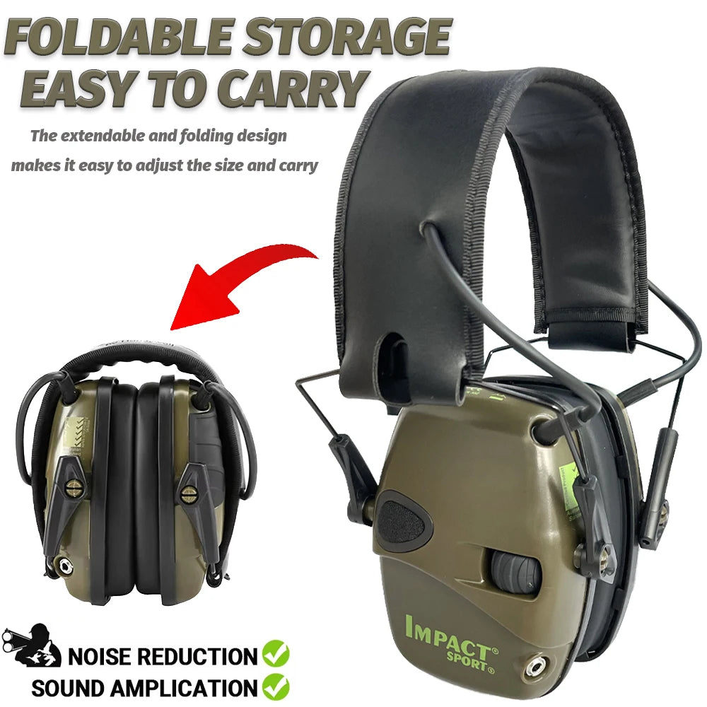 Tactical Shooting Earmuffs Electronic Sound Amplification Anti-Noise Hearing Protection Headset for Outdoor Sports