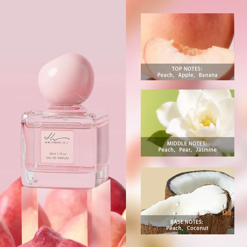 HOPE CHRISTINE Peach Perfume Eau De Parfum for Women 50ML Long-Lasting, Elegant Gift for Birthday & Valentine's Day