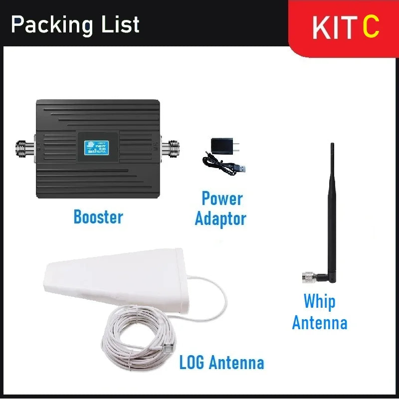 Dual 2-Band 1800 2100 MHZ Band B3 B1 Cellular Amplifier GSM DCS 4G LTE Cell Phone Signal Booster Network Repeater Boosters