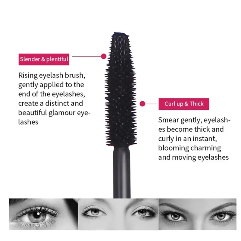 4d Silk Fiber Lash Mascara Long Curling Mascara Makeup Eyelash Black Waterproof Fiber Mascara Extension Eye Lashes Makeup Tool