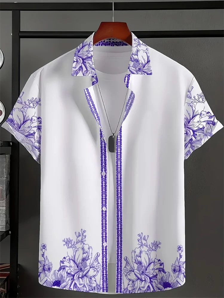 Hawaii Fashion Black And White Plaid Shirt Summer Simple Daily Men's And Women's Lapel Button Down Tops Oversized Cool Casual