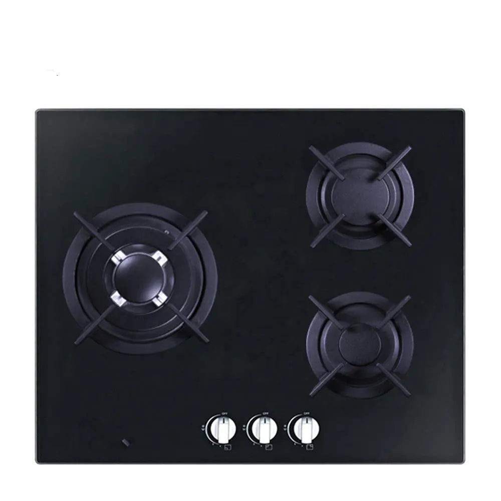 Popular Built-in Gas Cooker Glass Three Burner Gas Stove 3 Burner Built In Gas Hob Cooktops Gaskoche