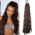 Synthetic Long Curly Hair Ponytail 24inch Wavy Ponytail Extensions with Elastic Hair Tie Women Hairpiece for Daily Party Wear