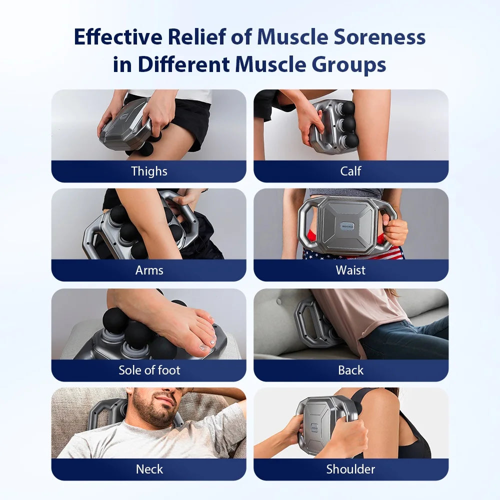66-head Fascia Gun High Frequency Vibration Body Massage Gun Back Massager Waist Massager Neck Shoulder Thigh Fascia masajeador