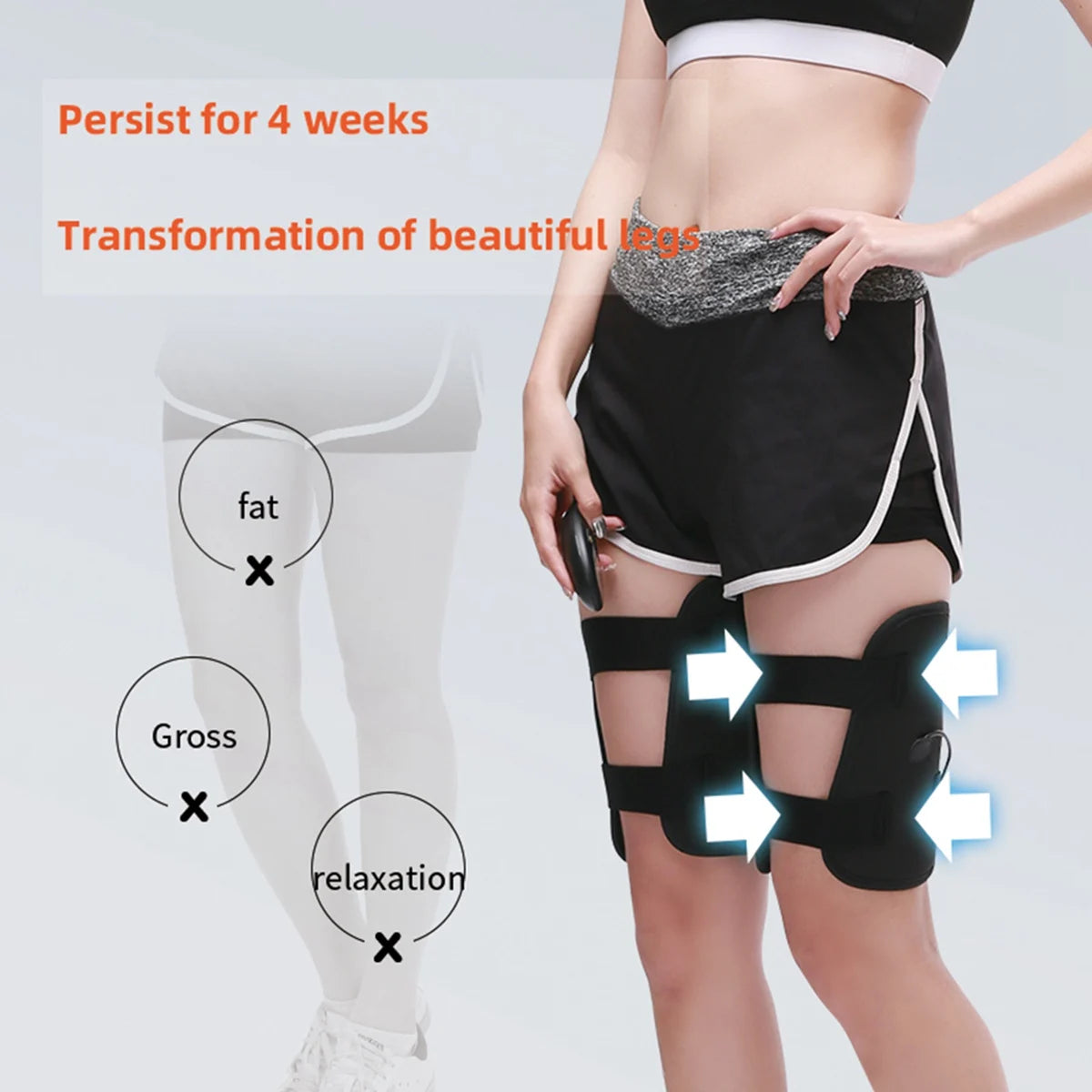 New Upgrade EMS Electric Muscle Stimulator Massager Fitness TENS Anti Cellulite Legs Belts Trainer Slimming Thigh