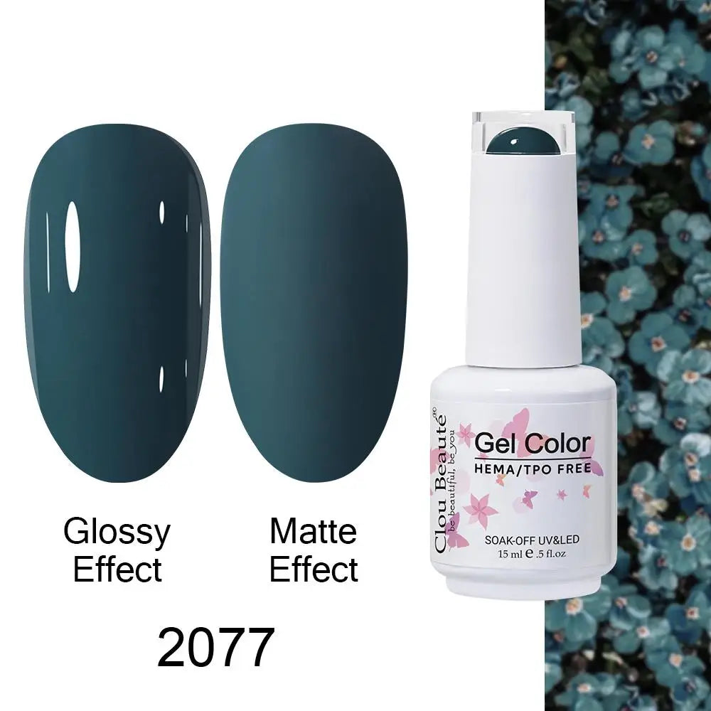 Clou Beaute HEMA TPO FREE Caramel Brown Wine Red Coffee Gel Nail Polish High Pigment Autumn Nail Art Full Coverage UV Varnish