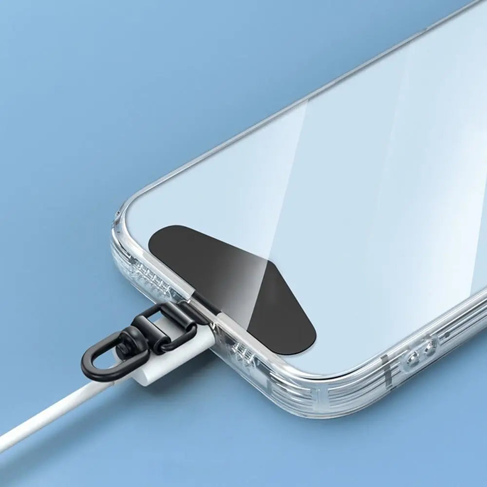 Ultra-thin Phone Lanyard Clip Patch 360° Rotatable Stainless Steel Phone Case Hanging Rope Anti-fall Snap Strap Case Clip