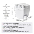 SucceBuy Utility Sink Pump 1/3 HP 120V 1750 GPH Flow 18 ft Head Under-Sink Sump Pump System Heavy-Duty Utility/Laundry Sink Pump