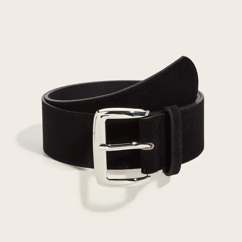 Maillard Styles Suede Leather Wide Belt Trendy Casual Pin Buckle Waistband Versatile Luxury Design Trouser Dress Belts Gifts