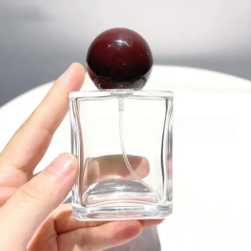 30/50/100ml Refillable Clear Glass Perfume Spray Bottles Fine Mist Atomizer with Sealed Cap Empty Fragrance Cosmetic Container