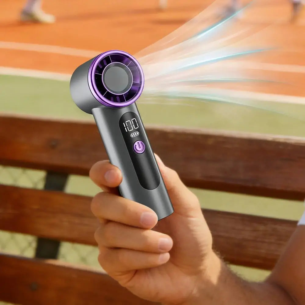 Air Cooler High-speed Handheld Fan Quiet Operation Waterproof USB Rechargeable Fan Long-lasting Strong Wind Fan Desktop