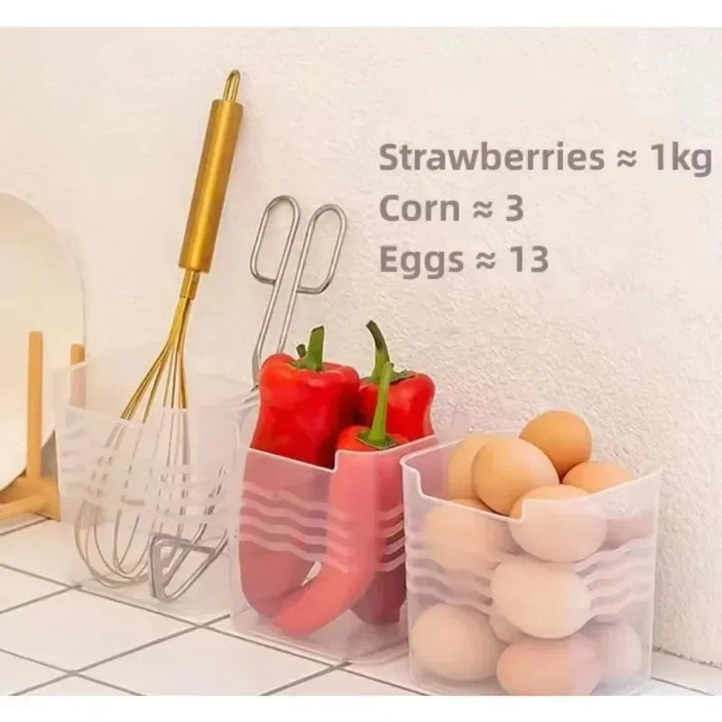 Kitchen Fridge Organiser Convenient sorting storage for vegetables, fruits and food storage boxes
